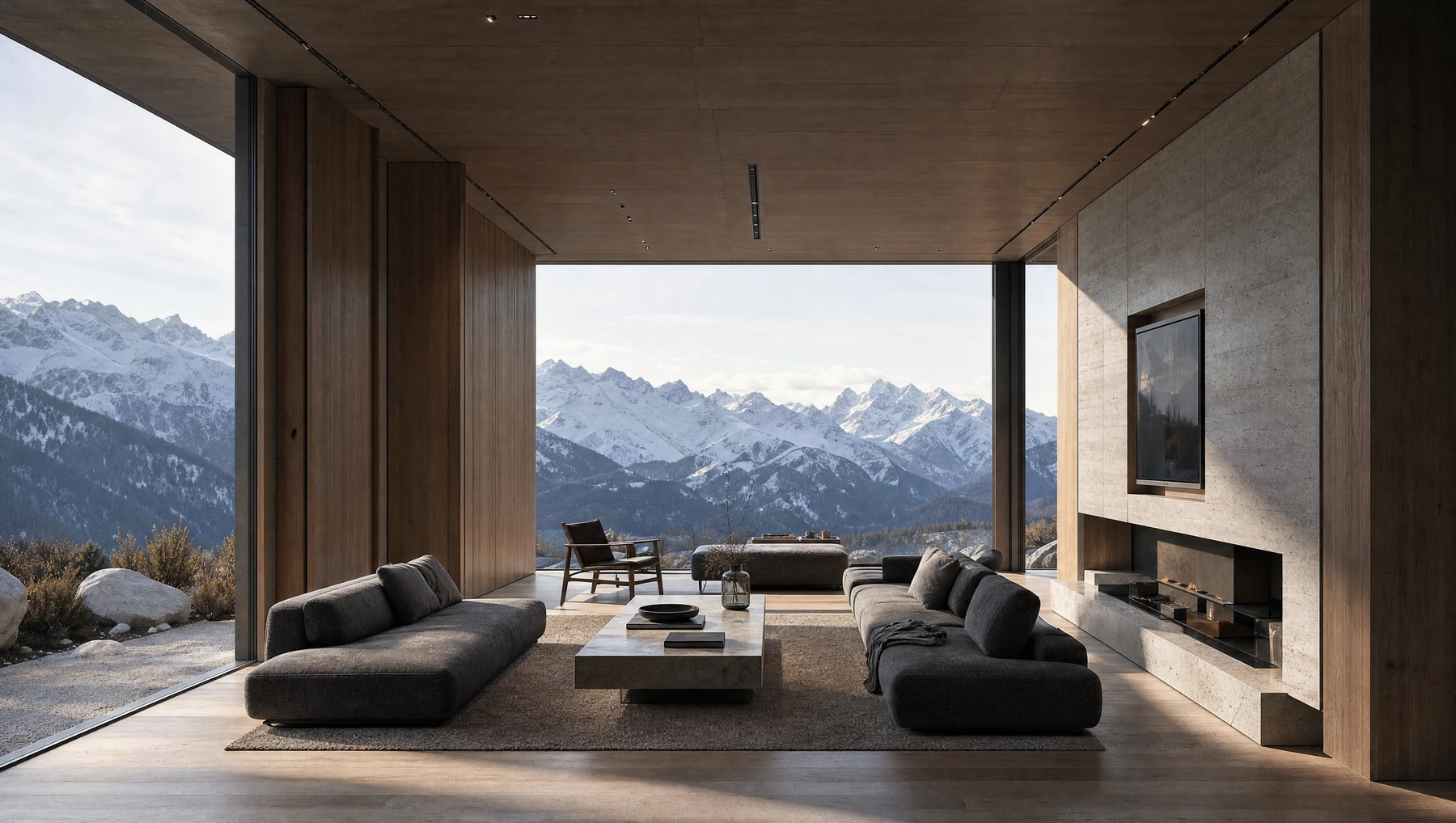 The living room — villa design study